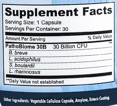 BIOHM Probiotics Supplement Facts